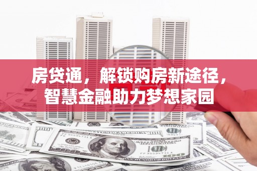 盐湖房贷通，解锁购房新途径，智慧金融助力梦想家园