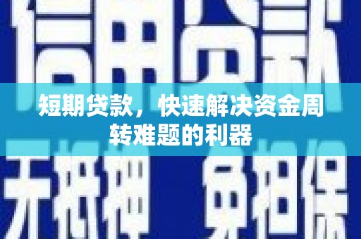 盐湖短期贷款，快速解决资金周转难题的利器