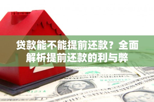 盐湖贷款能不能提前还款？全面解析提前还款的利与弊