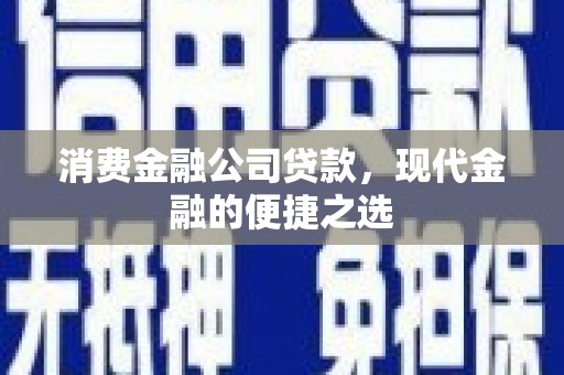 盐湖消费金融公司贷款，现代金融的便捷之选