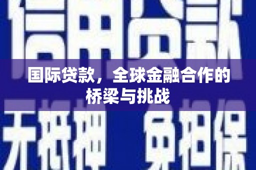 盐湖国际贷款，全球金融合作的桥梁与挑战