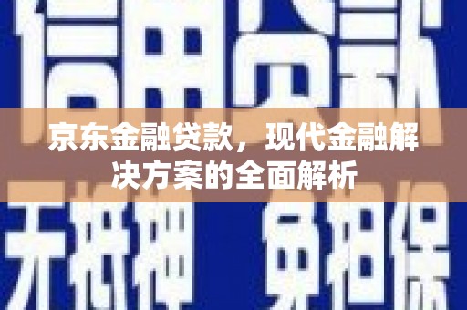 盐湖京东金融贷款，现代金融解决方案的全面解析