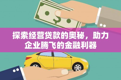 盐湖探索经营贷款的奥秘，助力企业腾飞的金融利器