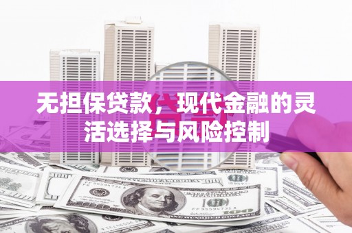 盐湖无担保贷款，现代金融的灵活选择与风险控制