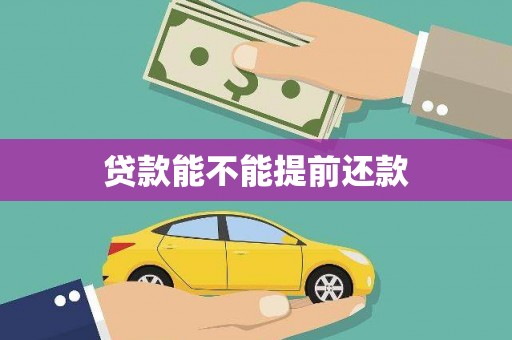 盐湖贷款能不能提前还款