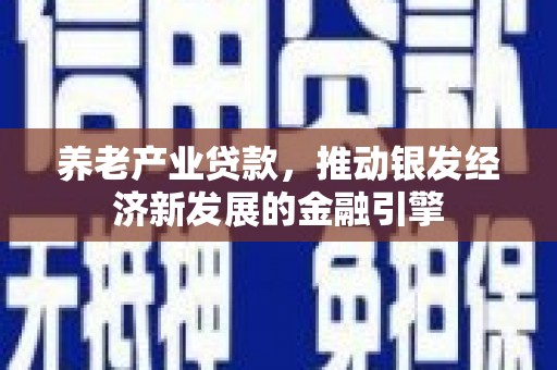 盐湖养老产业贷款，推动银发经济新发展的金融引擎