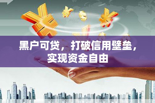 盐湖黑户可贷，打破信用壁垒，实现资金自由