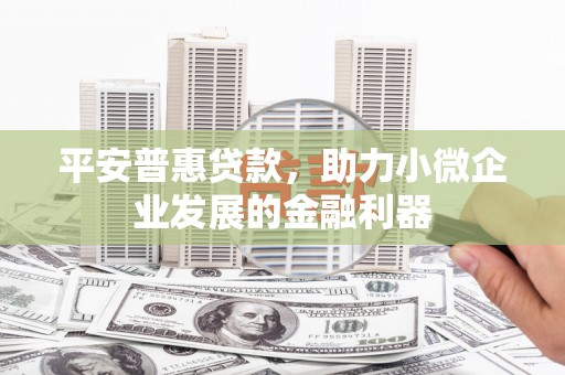 盐湖平安普惠贷款，助力小微企业发展的金融利器
