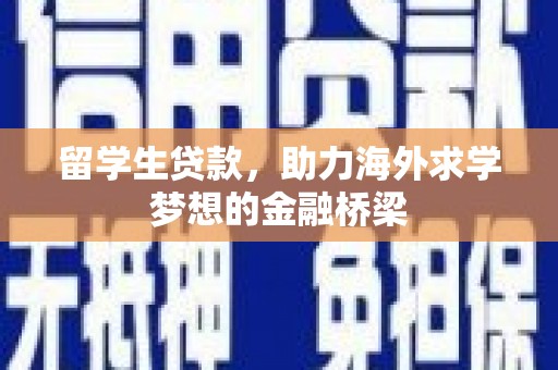 盐湖留学生贷款，助力海外求学梦想的金融桥梁