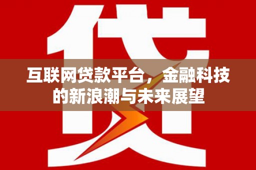 盐湖互联网贷款平台，金融科技的新浪潮与未来展望