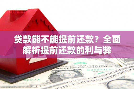 盐湖贷款能不能提前还款？全面解析提前还款的利与弊