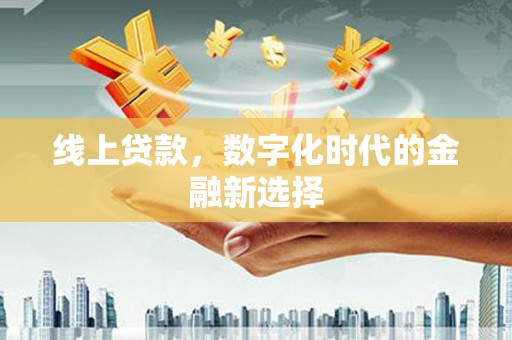 盐湖线上贷款，数字化时代的金融新选择