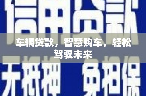 盐湖车辆贷款，智慧购车，轻松驾驭未来