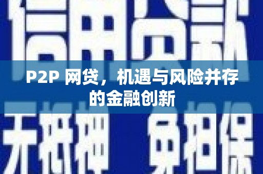 盐湖P2P 网贷，机遇与风险并存的金融创新